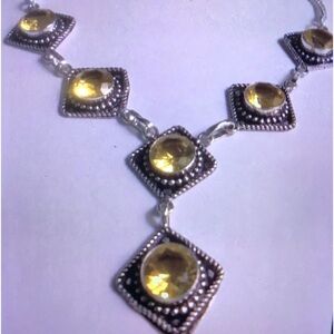Citrine 925 Sterling Silver Necklace